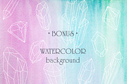 Crystal Watercolor, an Illustration by Jukari_sun (Thumbnail 4 of 5)