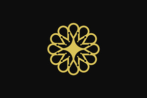 modern sunflower corwn star logo, a Branding & Logo Template by Rasagama Studio