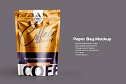 Coffee Stand Up Pouch Zipper, a Cups & Container Mockup by bunebx (Thumbnail 1 of 5)
