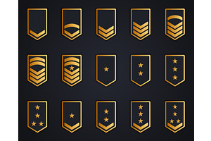 Military Insignia Soldier Set, an Object Illustration by Gentle Studio