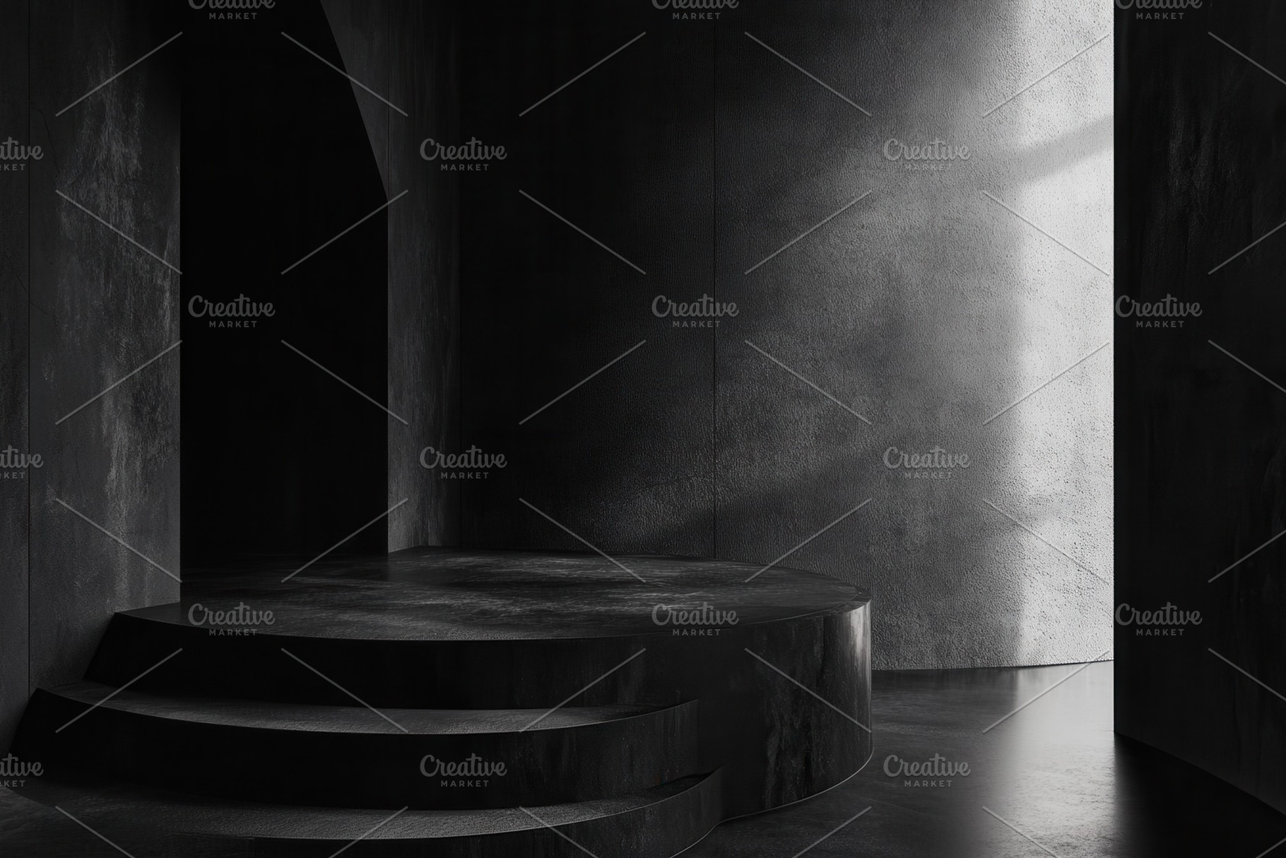 Sleek black, gray, and dark cement, a Photo by Pavel_design