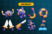 Snorkeling & Scuba Diving 3d Icon, an Object 3D Model by Ui Stock (Thumbnail 4 of 6)
