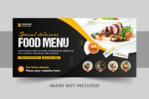Food web banner template design, a Social Media Template by Pavel_design