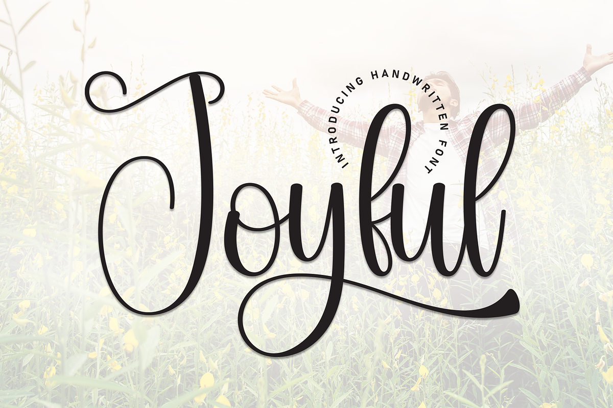 Joyful | Script Font, a Handwritten Font by Scratchones (Photo 1 of 9)
