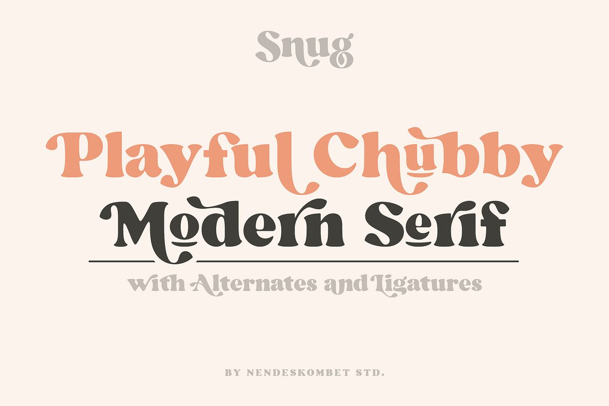 Snug - playful chubby serif font, a Serif Font by NendesKombet Studio (Photo 7 of 12)