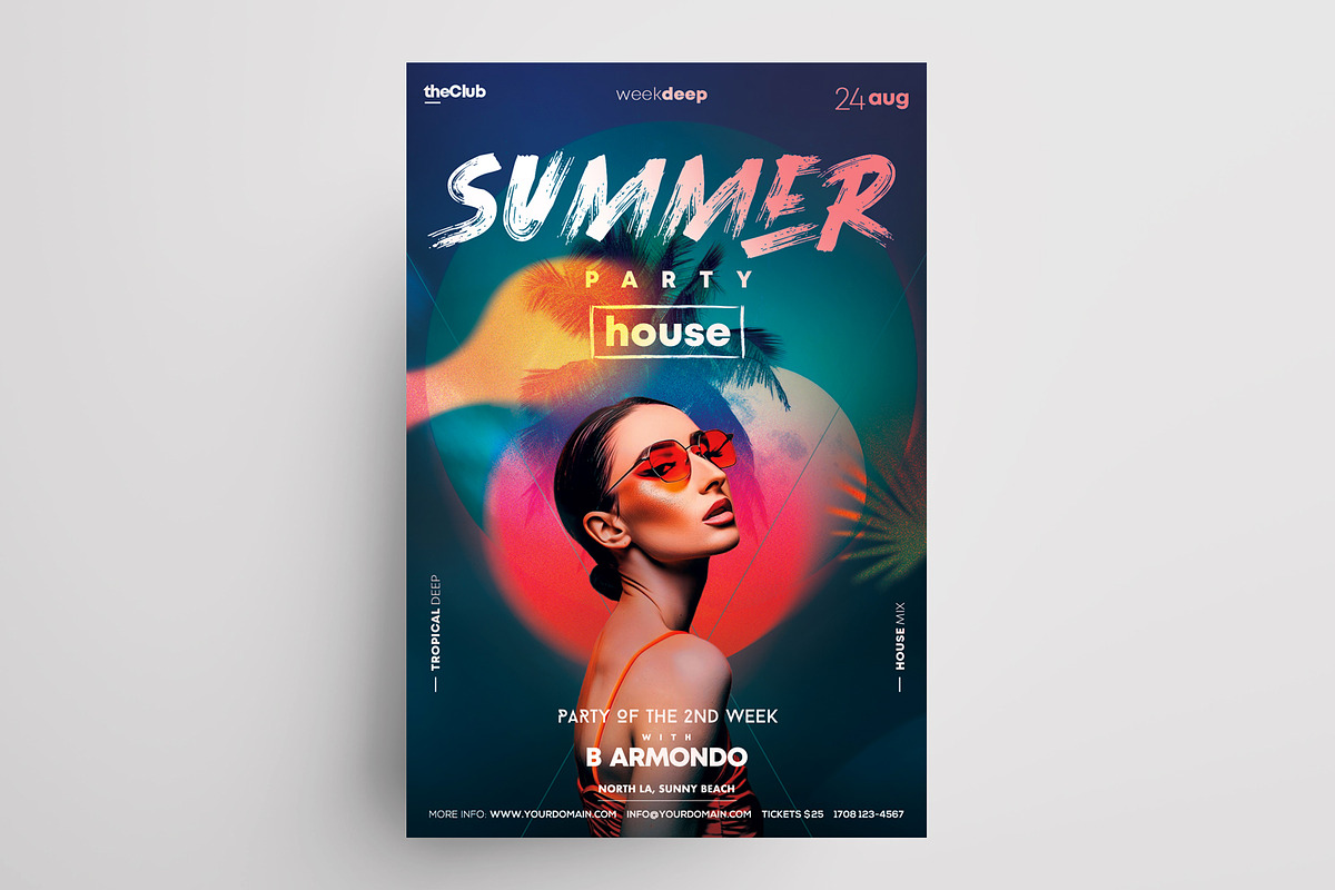 2 Summer Surreal Event Flyers (PSD), a Flyer Template by PixelsDesign (Photo 2 of 3)