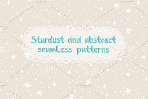 Stardust seamless patterns set preview 5