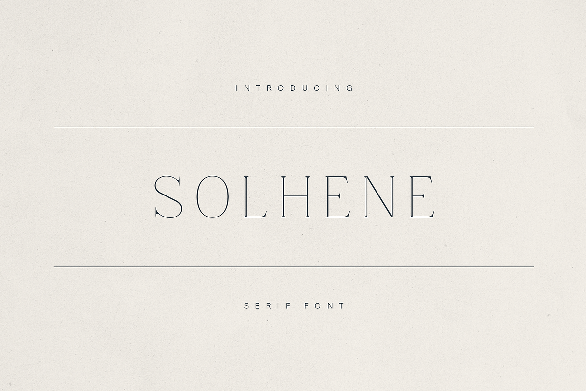 Solhene – A Sophisticated Serif Font, a Serif Font by Only Fonts (Photo 1 of 11)