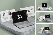 Laptop Screen Mockup, a Wearable Device Mockup by xavier_studio (Thumbnail 1 of 5)