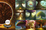 100 Fantasy Trees - Oil Painting Art, an Illustration by pixaroma (Thumbnail 8 of 18)