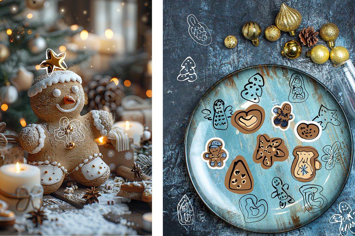 Christmas Doodle Bundle, a Seasonal Illustration by lokfrid (Photo 8 of 9)