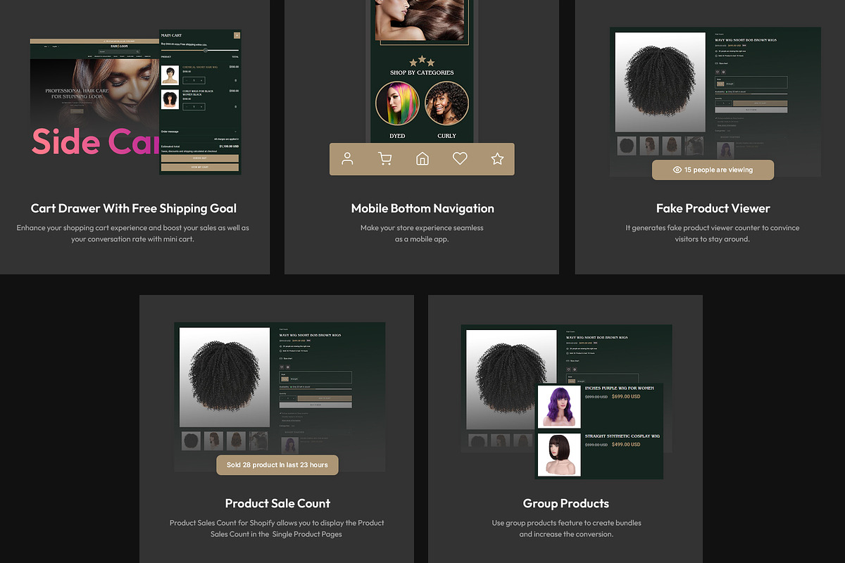 Hair Salon Store Shopify Theme, a Shopify Template by LogicGo Shopify Experts (Photo 5 of 7)