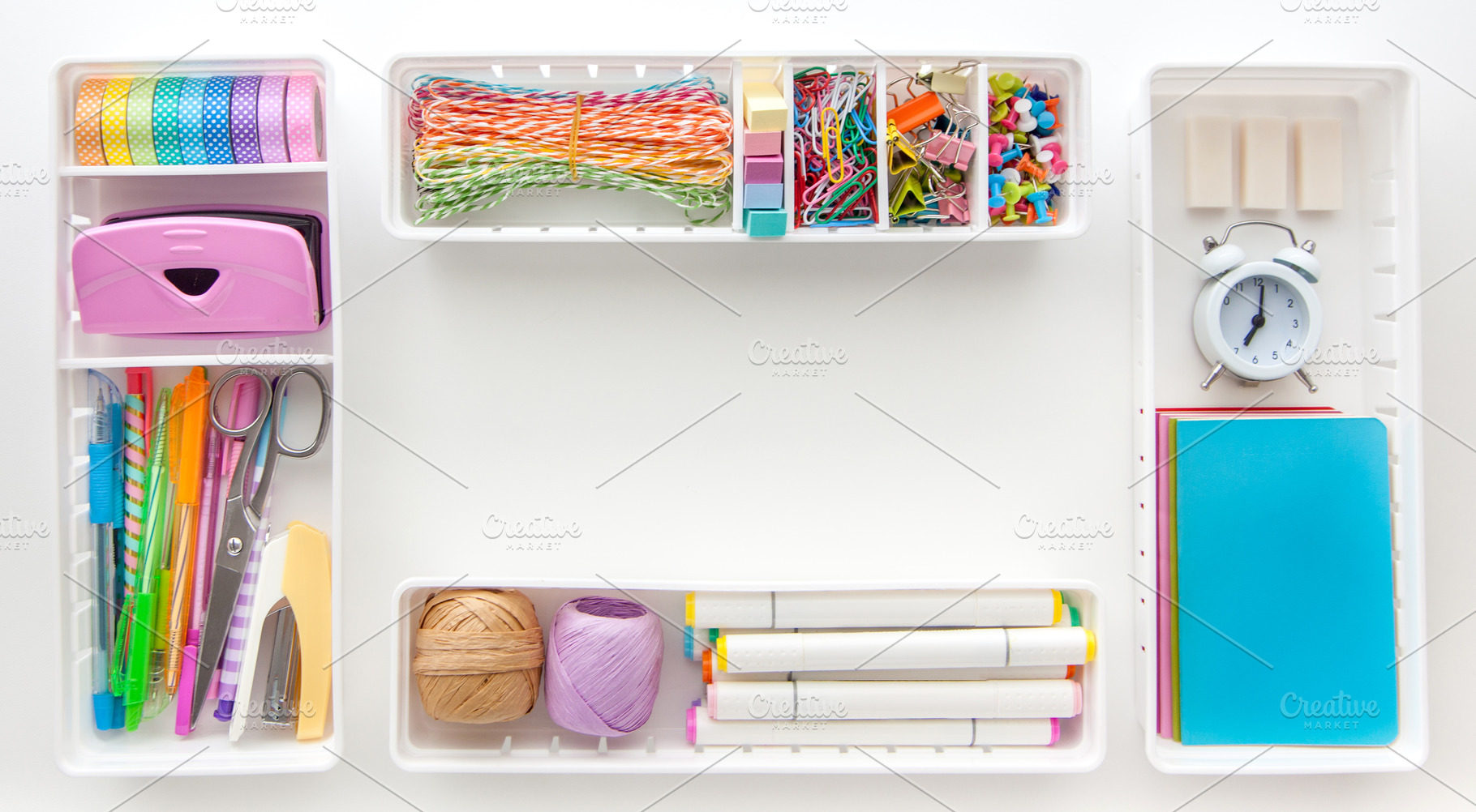 School supplies. Stylish stationery multicolored pastel color. F, a School & Education Photo by Natalia Kostikova