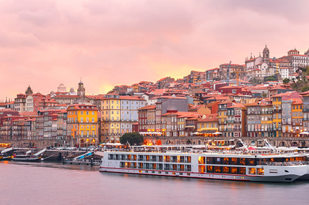 Old town of porto at sunset portugal containing panorama, panoramic, and old, an Architecture Photo by kavalenkava