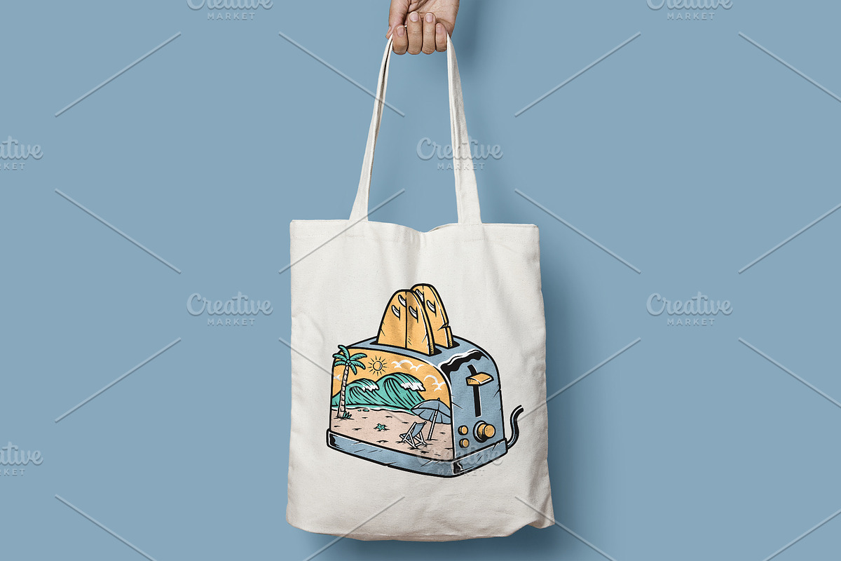 view of the beach in the toaster, an Object Illustration by gunaonedesign (Photo 4 of 4)