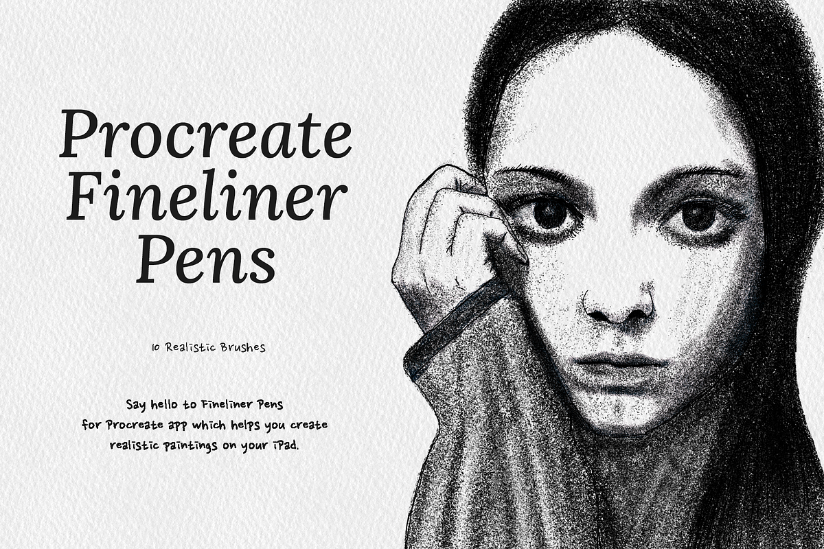Ultimate Procreate Fineliner Pen Set, a Brush Add-On by Brush Moment (Photo 1 of 6)