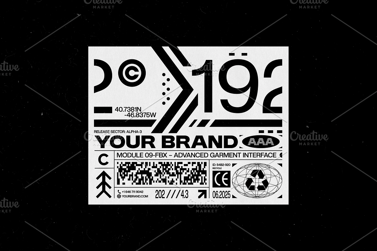 Brutalism tech label pack 3, an Object Graphic by BonkiStudio (Photo 7 of 12)