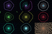 Glowing Wireframe Tunnel Visualizers, a Wallpaper Graphic by cheapmotiongraphics (Thumbnail 2 of 8)