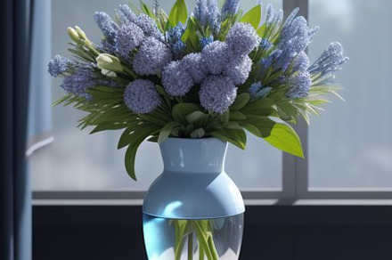 Blue flowers still life photograph, a Nature Photo by ComfortQ