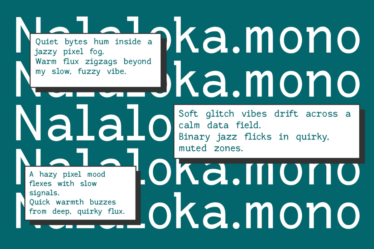 Nalaloka Mono, a Sans Serif Font by Nian Keun Studio (Photo 2 of 10)
