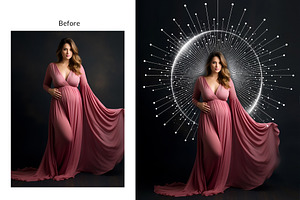 40 Ring Light Maternity Overlays PNG