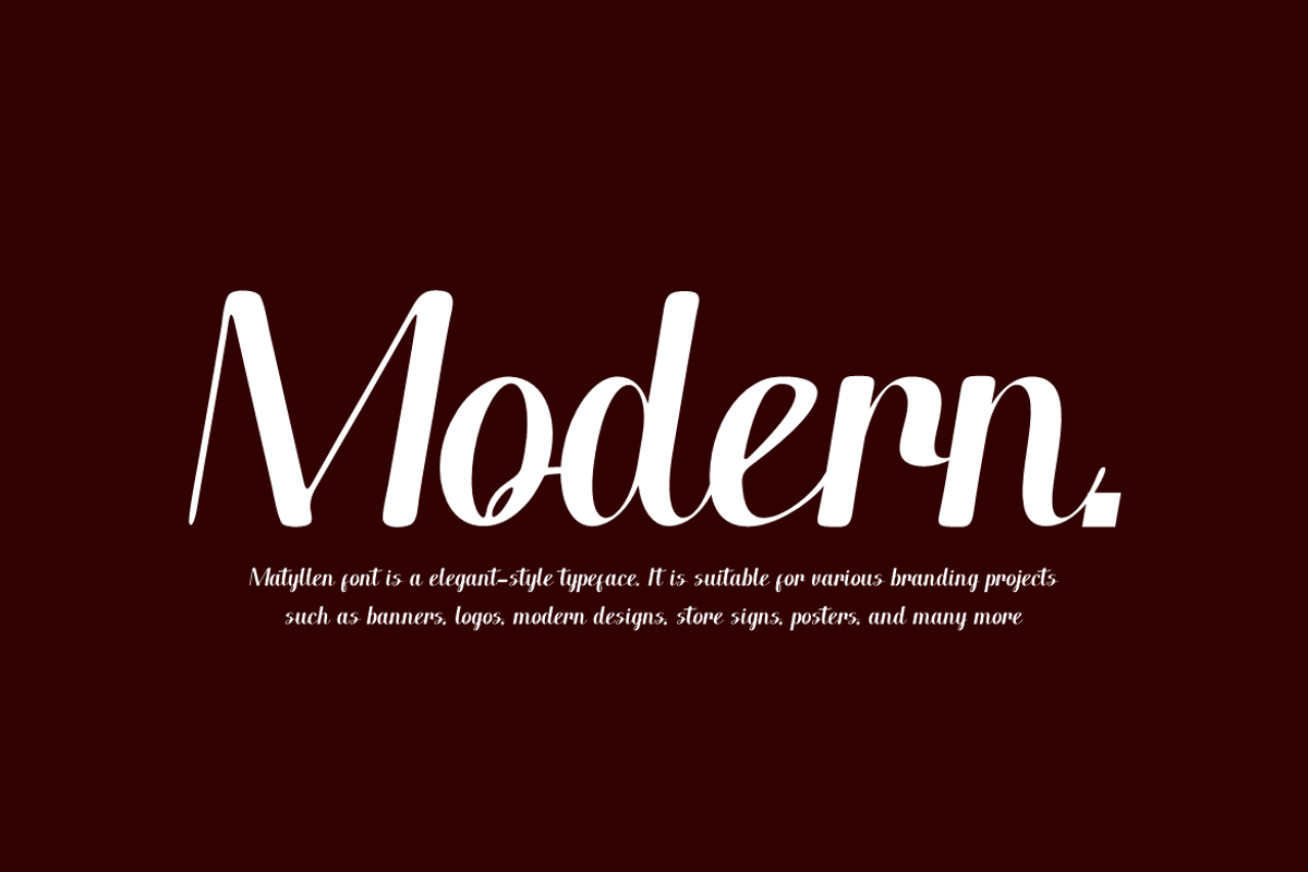 Matyllen - Modern Handwritten Font, a Handwritten Font by QR Design Studio (Photo 5 of 12)
