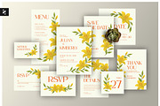 Yellow Floral Wedding Suite, a Card Template by Neermana (Thumbnail 1 of 4)