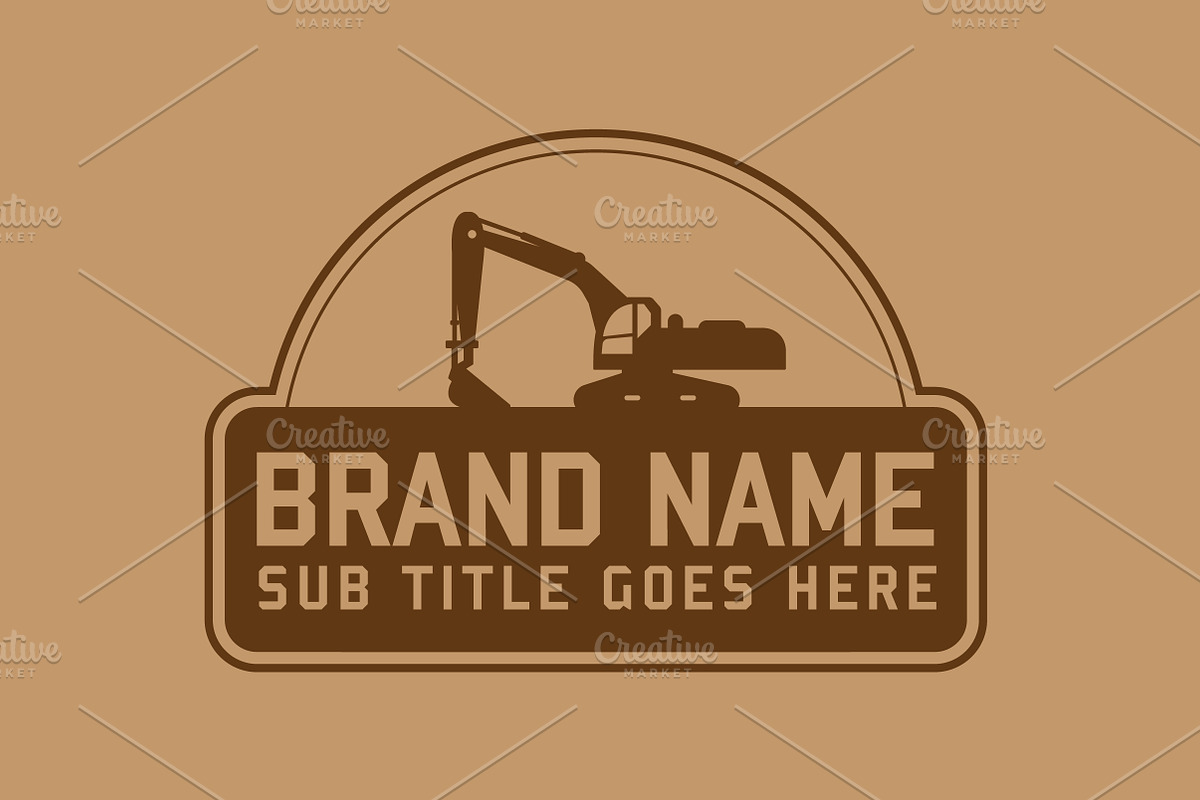 Construction Logo. Vector & Mock-Up, a Branding & Logo Template by Multiple (Photo 3 of 5)