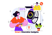 10 Smart Wearable Gadgets, a Technology Illustration by denayunebgt (Thumbnail 4 of 4)