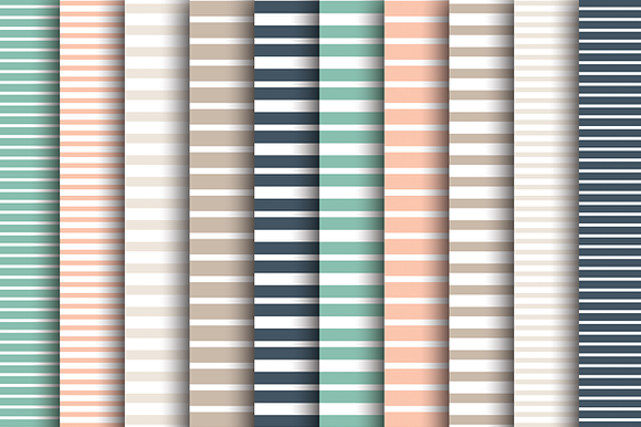 Soft Nautical Stripe Papers