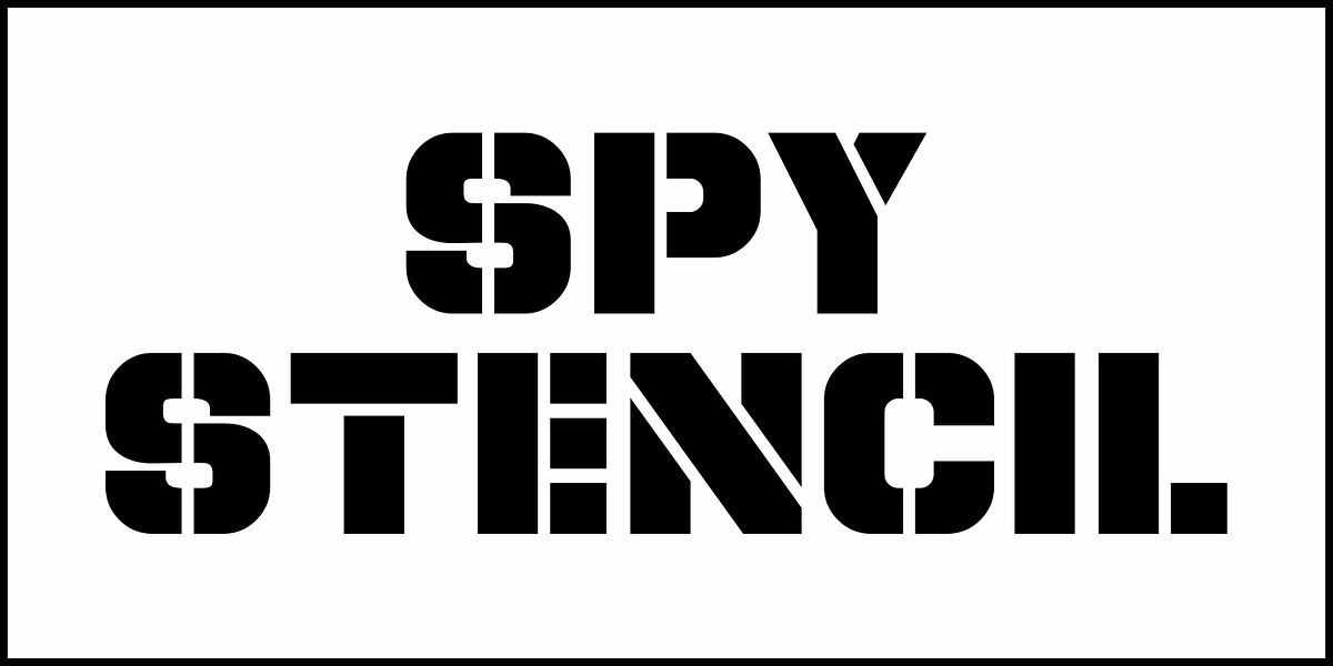 Spy Stencil JNL, a Sans Serif Font by Jeff Levine Fonts (Photo 2 of 5)