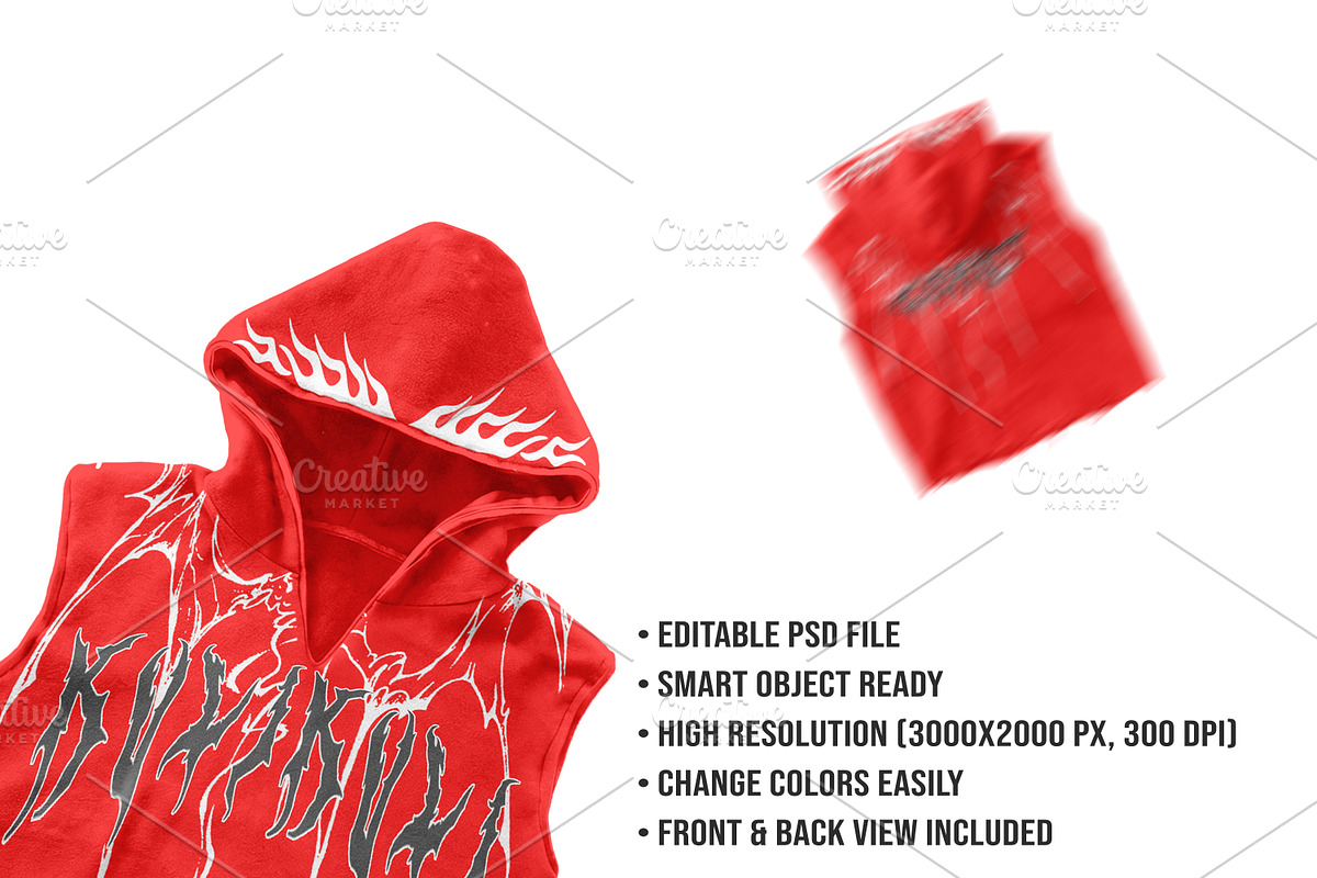Vintage Cut Off Hoodie Mockup PSD, a Hoody Mockup by std.badboy (Photo 4 of 4)