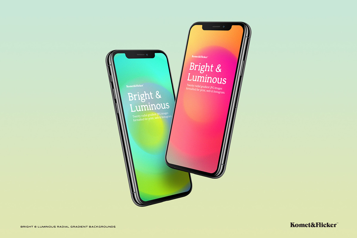 Bright & Luminous Radial Gradients, a Background Graphic by Komet & Flicker (Photo 12 of 14)