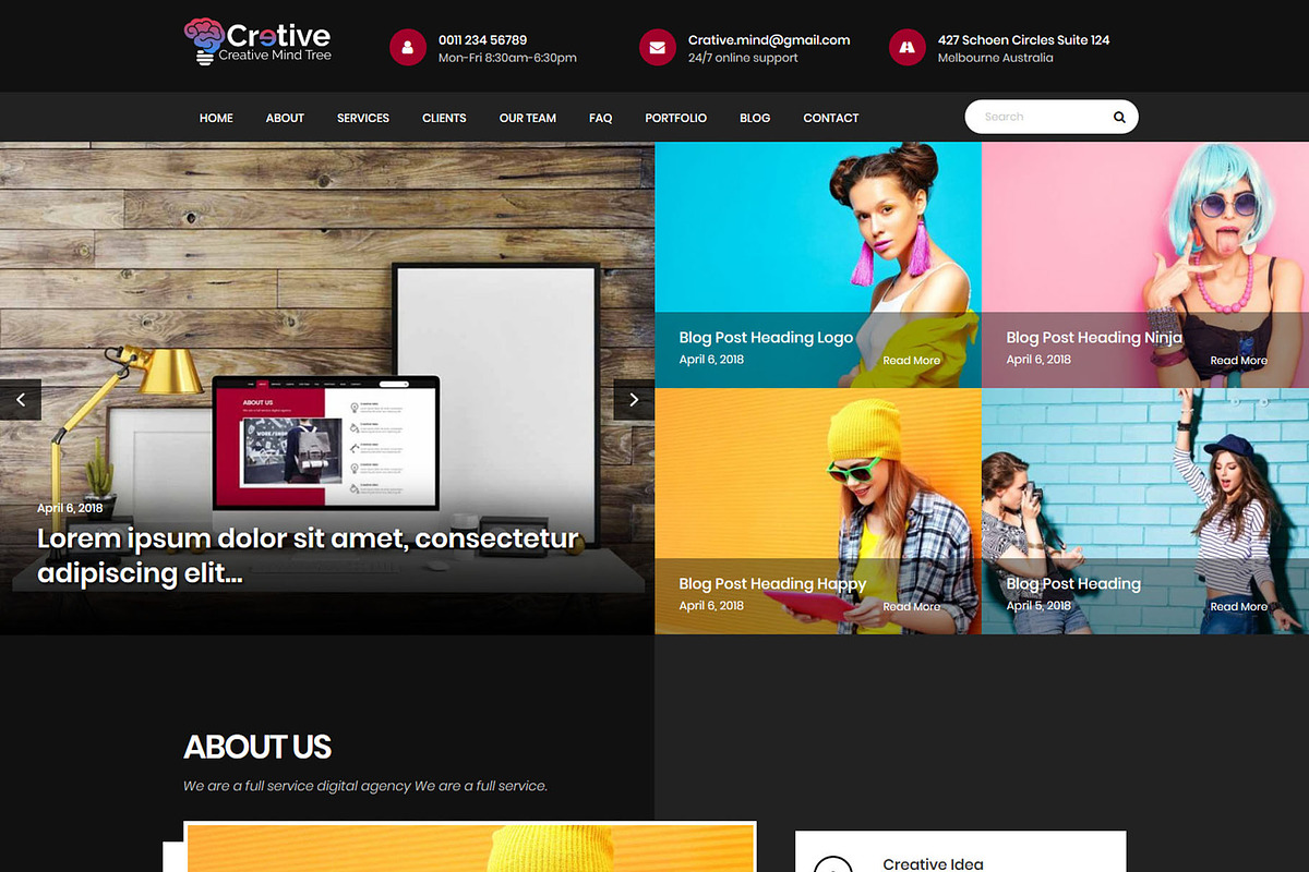 Creative Mind Tree - WP Theme, a WordPress Template by raintheme (Photo 2 of 5)