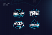 4 Hockey Emblems + Typeface, an Illustration by TickStyle (Thumbnail 2 of 4)