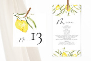 Lemon Watercolor Wedding Set, an Invitation Template by Artberriez (Thumbnail 4 of 5)