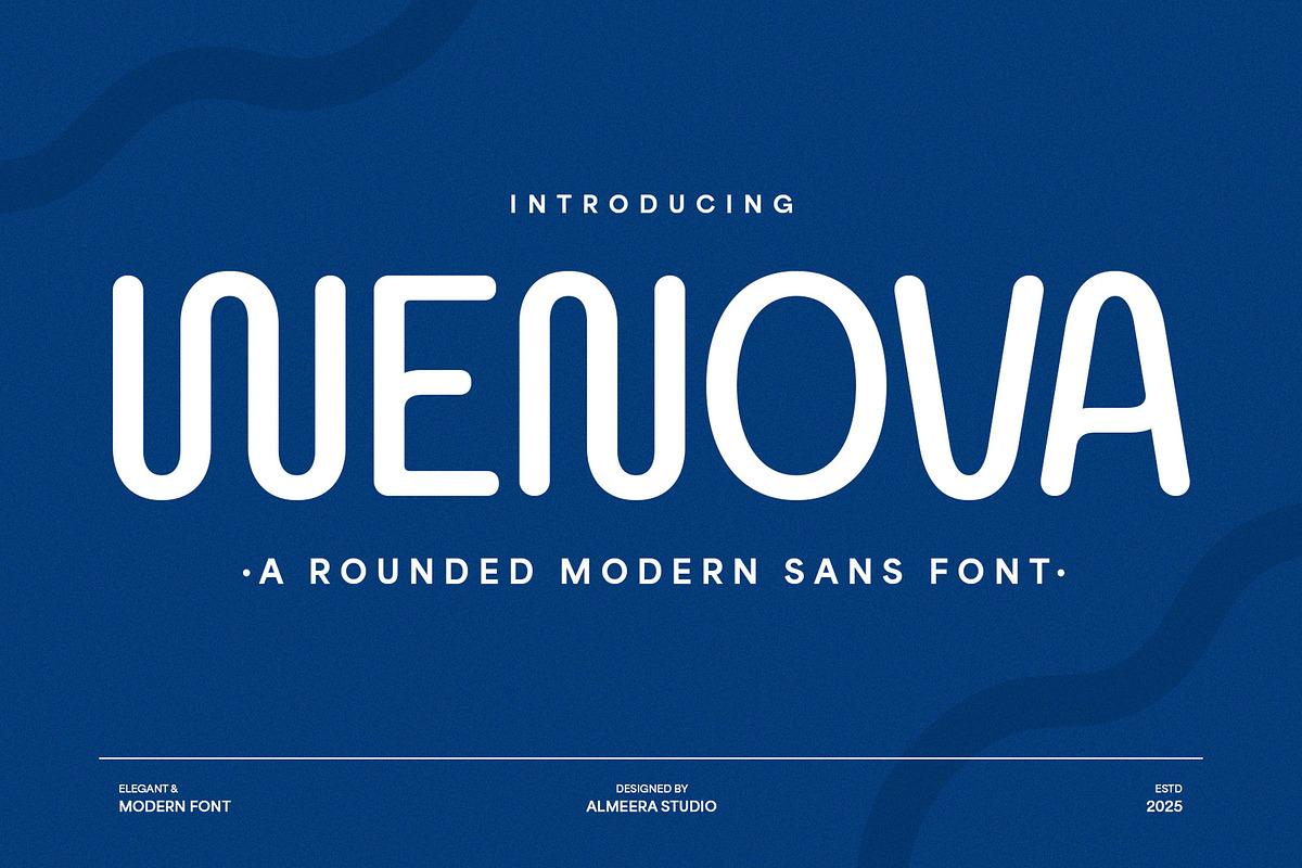 Wenova - A Rounded Modern Sans, a Sans Serif Font by Almeera Std (Photo 1 of 10)
