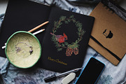 cardinal christmas watercolor, a Decorative Illustration by Art & Things (Thumbnail 11 of 11)