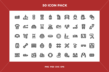 Pilates icons, an Outline Icon by Guapoo