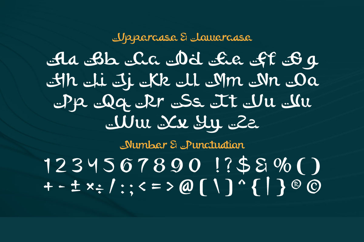 Billah - An Arabic Style Typeface, a Handwritten Font by Afkari Studio (Photo 4 of 13)