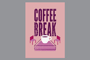 Coffee Break retro vector poster set, a Food Illustration by PoPaShop (Thumbnail 7 of 9)