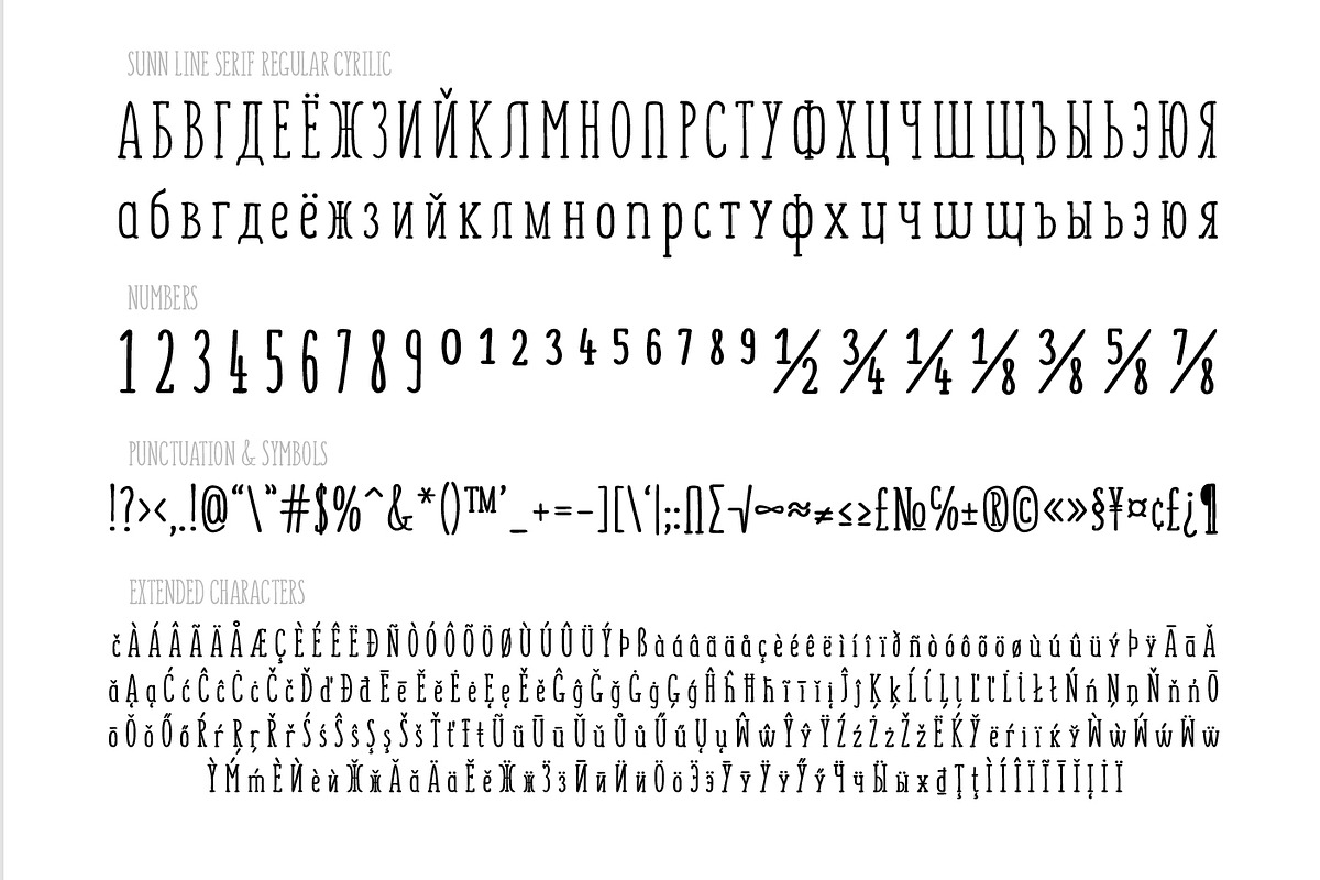 SUNN Serif Extended Font, a Font by Wild Ones (Photo 3 of 7)