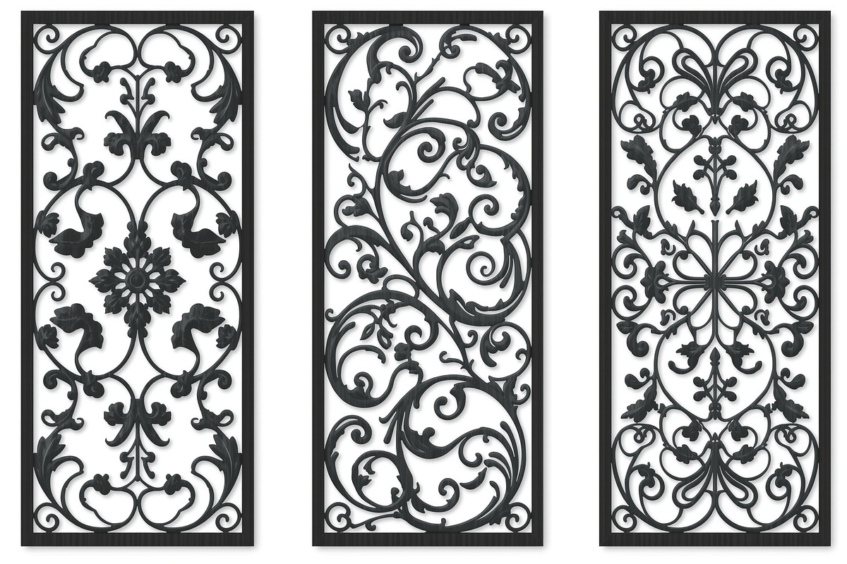 Decorative Floral Panel Silhouette, an Illustration by musafir_fashion (Photo 3 of 21)
