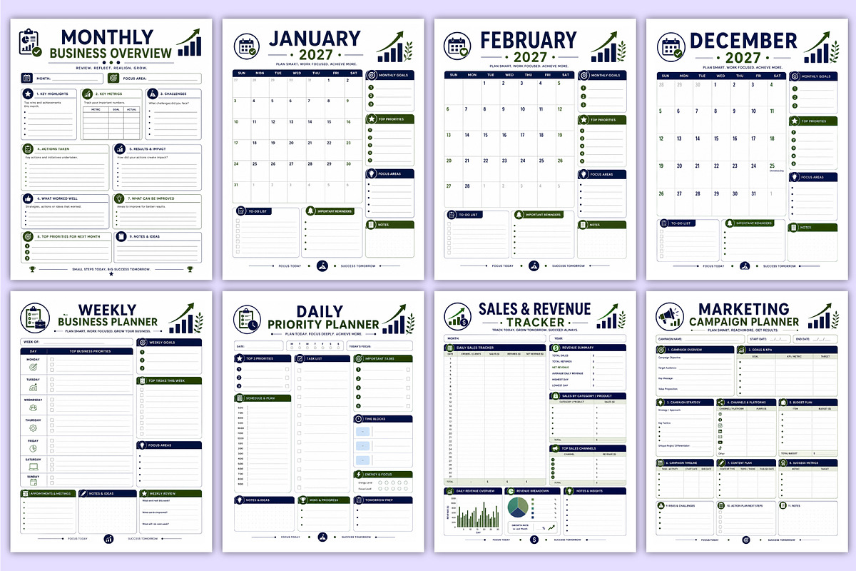 2027 Business Growth Planner KDP, a Stationery Template by Mustafiz (Photo 3 of 4)
