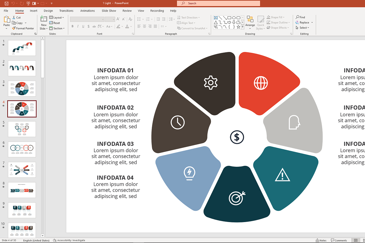 Business PowerPoint Template, a Presentation Template by Infographics project (Photo 13 of 18)