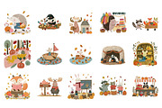 Storybook Autumn Woodland PNG, an Animal Illustration by Nicolle's Colorful Art (Thumbnail 6 of 6)