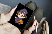 Kawaii Halloween's clipart set png, a Person Illustration by RimzStudio (Thumbnail 4 of 5)