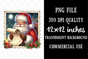 Christmas Santa Claus Postage Stamp, an Illustration by Designking (Thumbnail 4 of 5)