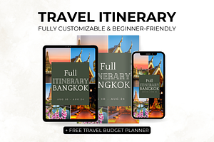 Bangkok Travel Itinerary Template