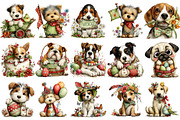Whimsical Easter Dog Clipart, an Illustration by OK Design (Thumbnail 2 of 6)